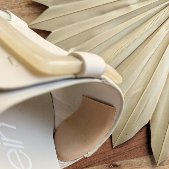Calvin Klein White Slide Sandals - Picture 5 of 5